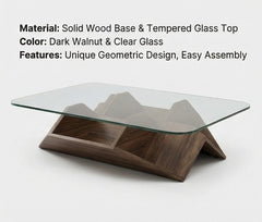 BAYTONA MX157 Modern Tempered Glass Coffee Table with Built-In Bookshelf Base – Multi-Functional Living Room Centerpiece