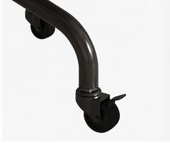 BAYTONA MX134 Round Wood Side Table with Lower Shelf & Curved Metal Legs –Compact Accent Table