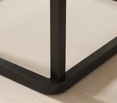 BAYTONA MX109 Modern Walnut Nesting Coffee Table Set – Walnut Veneer Tops & Black Metal Frame