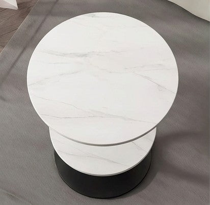 BAYTONA MX103 Modern S-Shaped Side Table with Dual Shelves