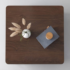 BAYTONA MX107 Three-Tier Dark Walnut Side Table with Black Metal Frame – Multi-Level Storage Organizer